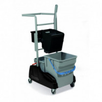 Chariot de lavage TM2815-2seaux15/28L-support produits